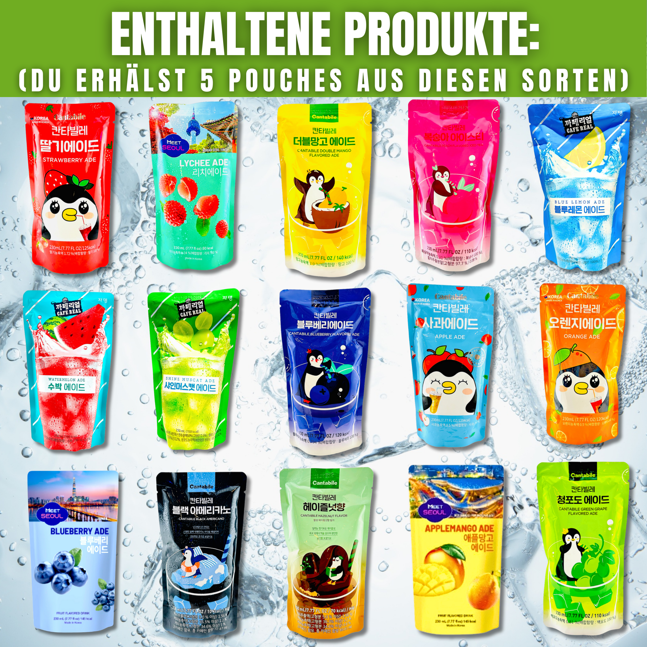 Korean Drink Pouch Bundle