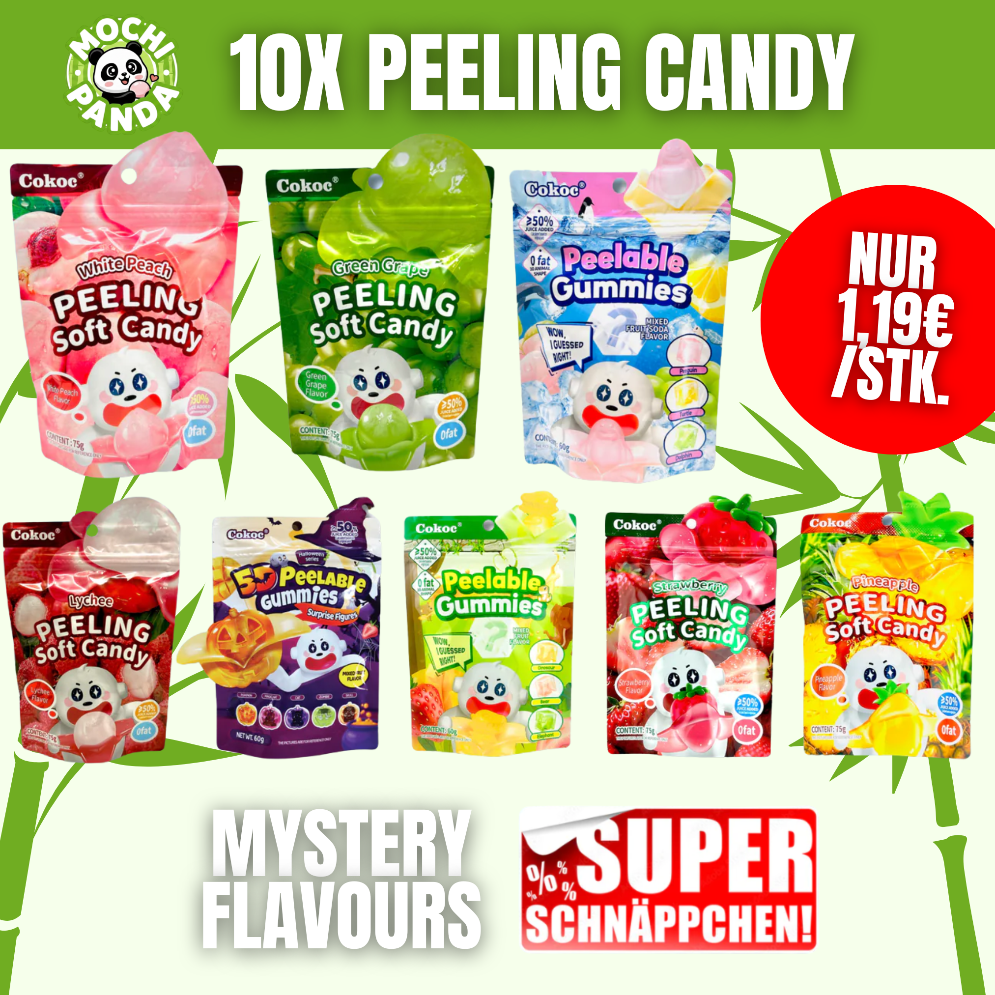 🍌🍑🤑 10x Peeling Gummies Preis-Kracher